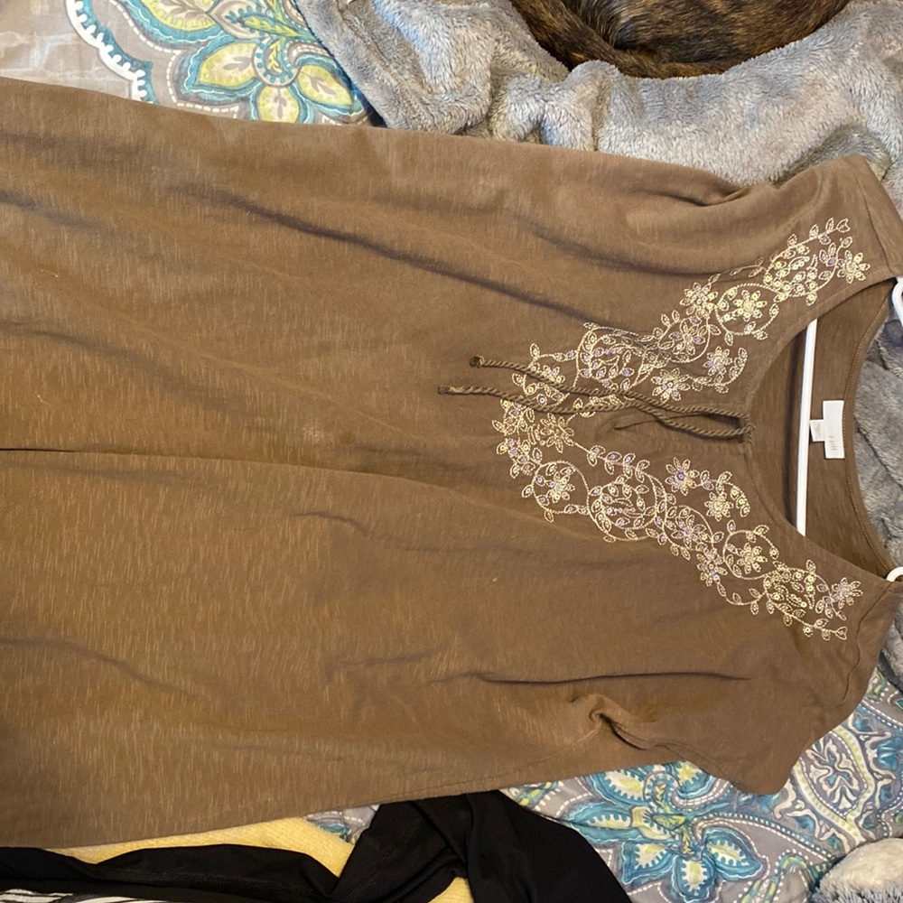 brown dress